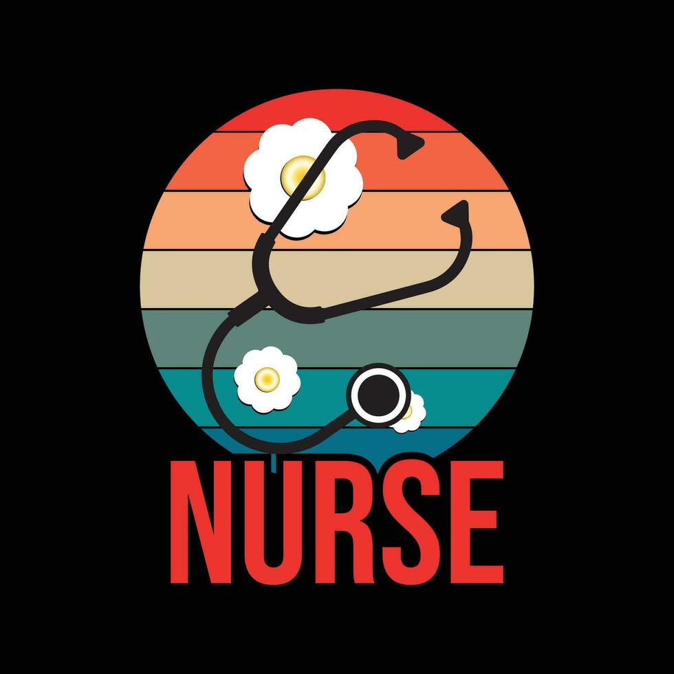 enfermeira camiseta Projeto - vetor gráfico, tipográfico poster, vintage, rótulo, distintivo, logotipo, ícone ou camiseta