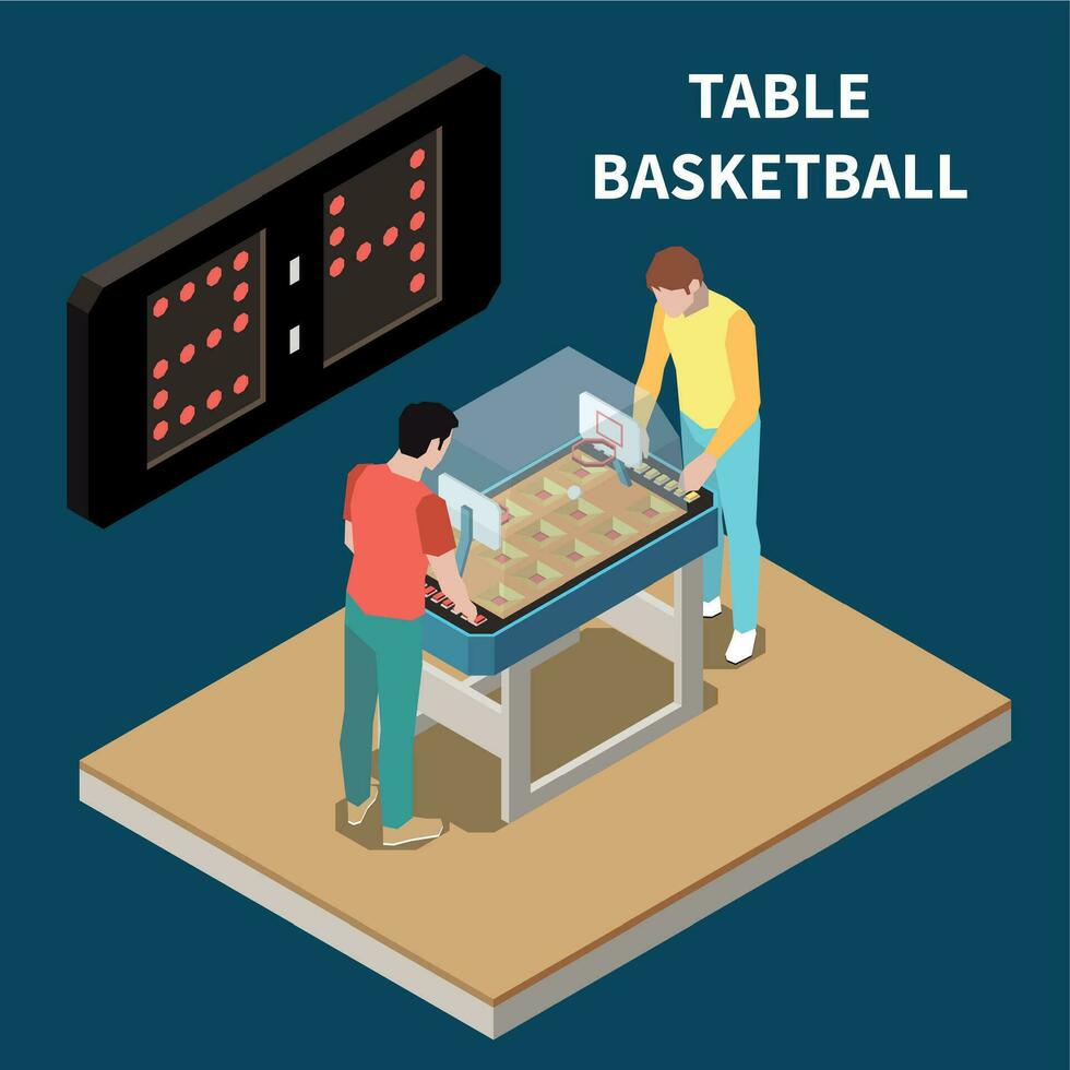mesa basquetebol conceito vetor