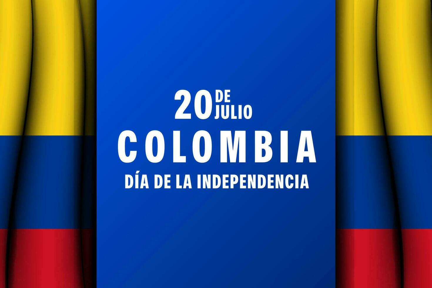 realista vetor Projeto 20 Julho Colômbia independência dia bandeira