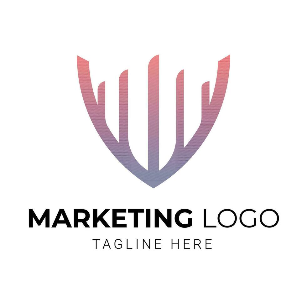 marketing logotipo Projeto para companhia vetor
