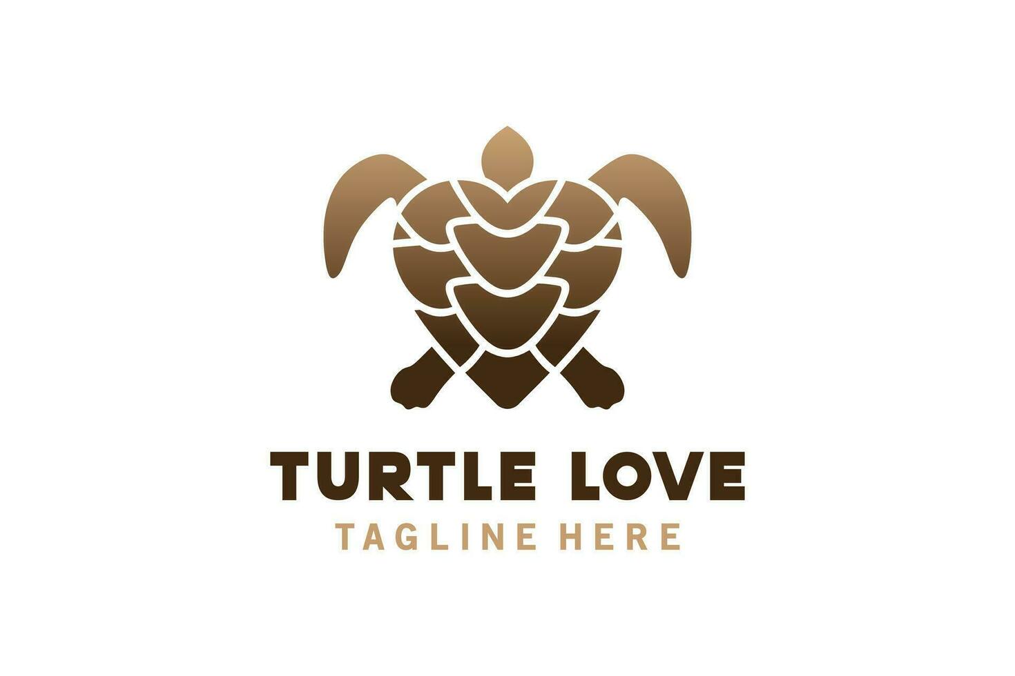 tartaruga amor logotipo Projeto criativo conceito vetor