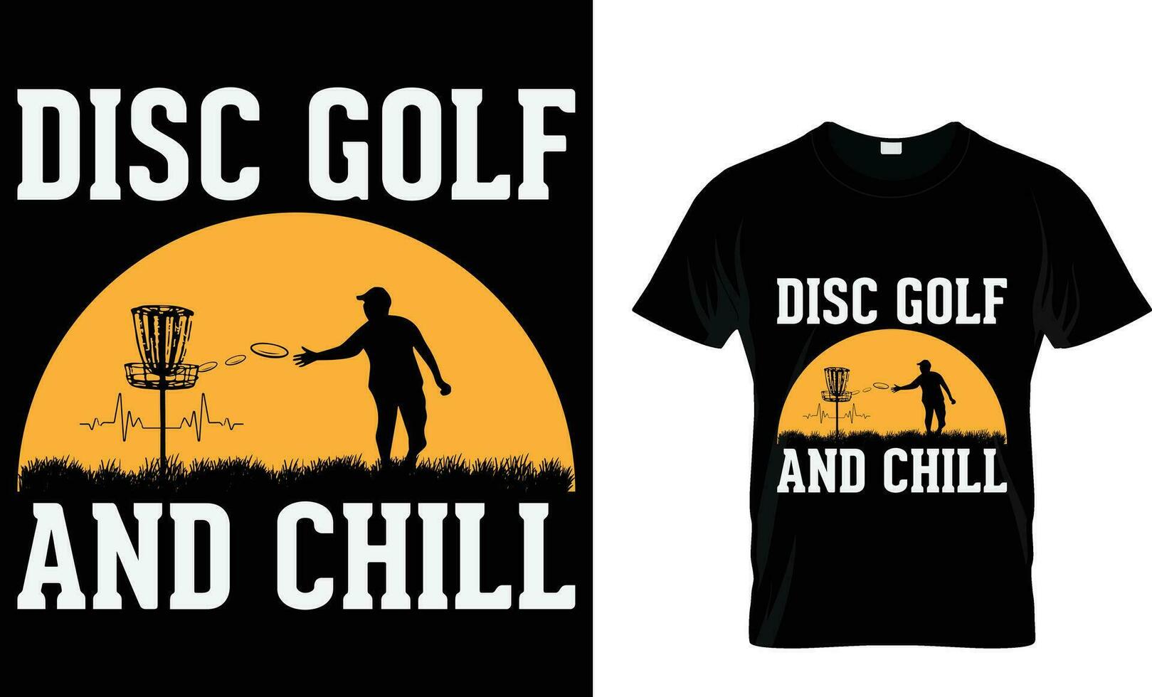 disco golfe e calafrio camiseta vetor