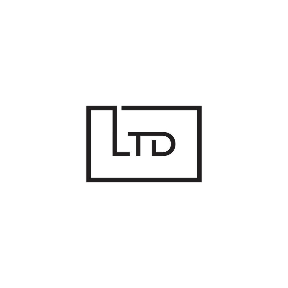 corporativo carta ltd dentro retângulo monograma logotipo Projeto vetor