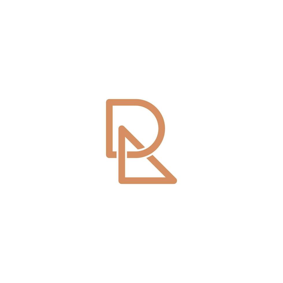 cartas r ou dr ligado logotipo Projeto vetor