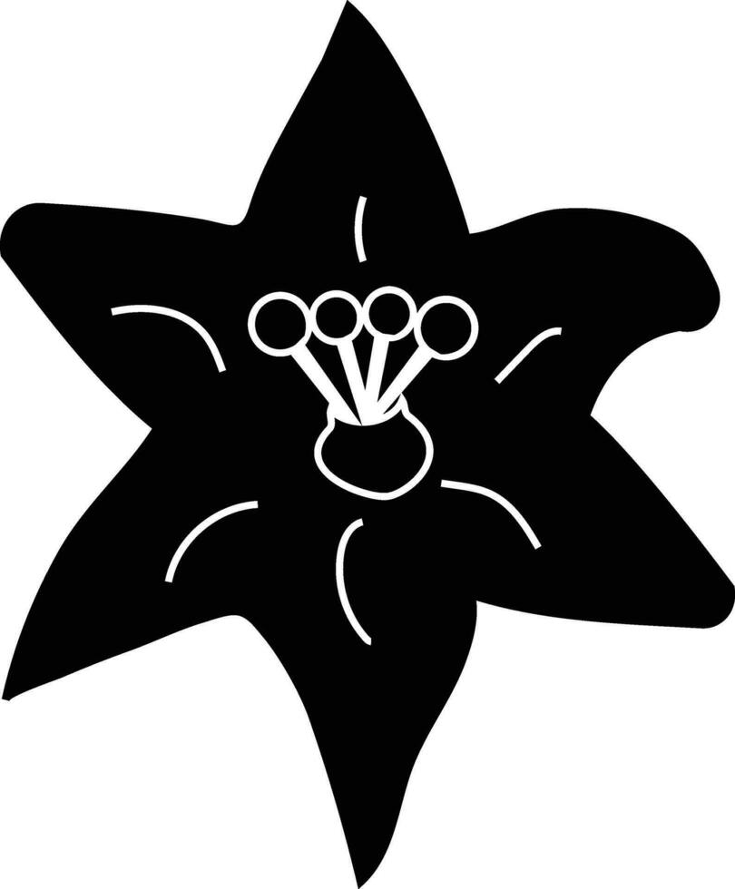 Estrela forma flor ilustração. vetor