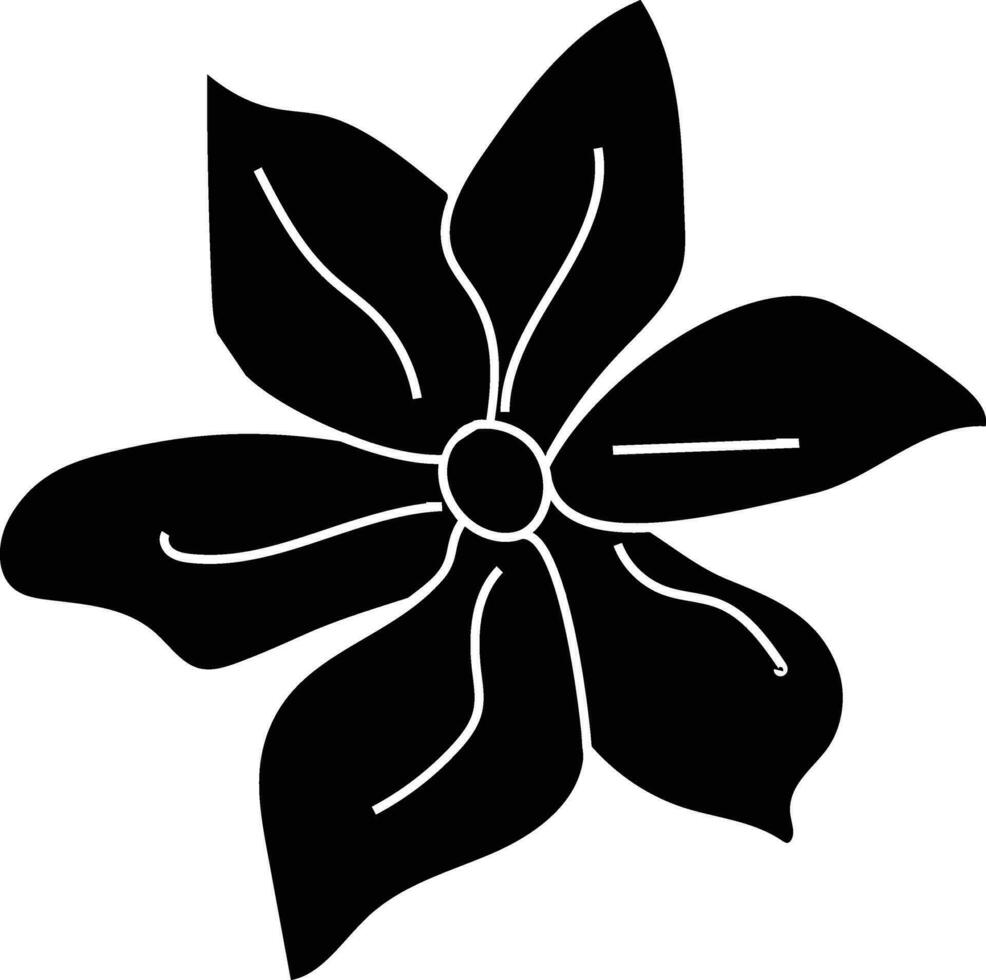 isolado flor dentro Preto e branco cor. vetor