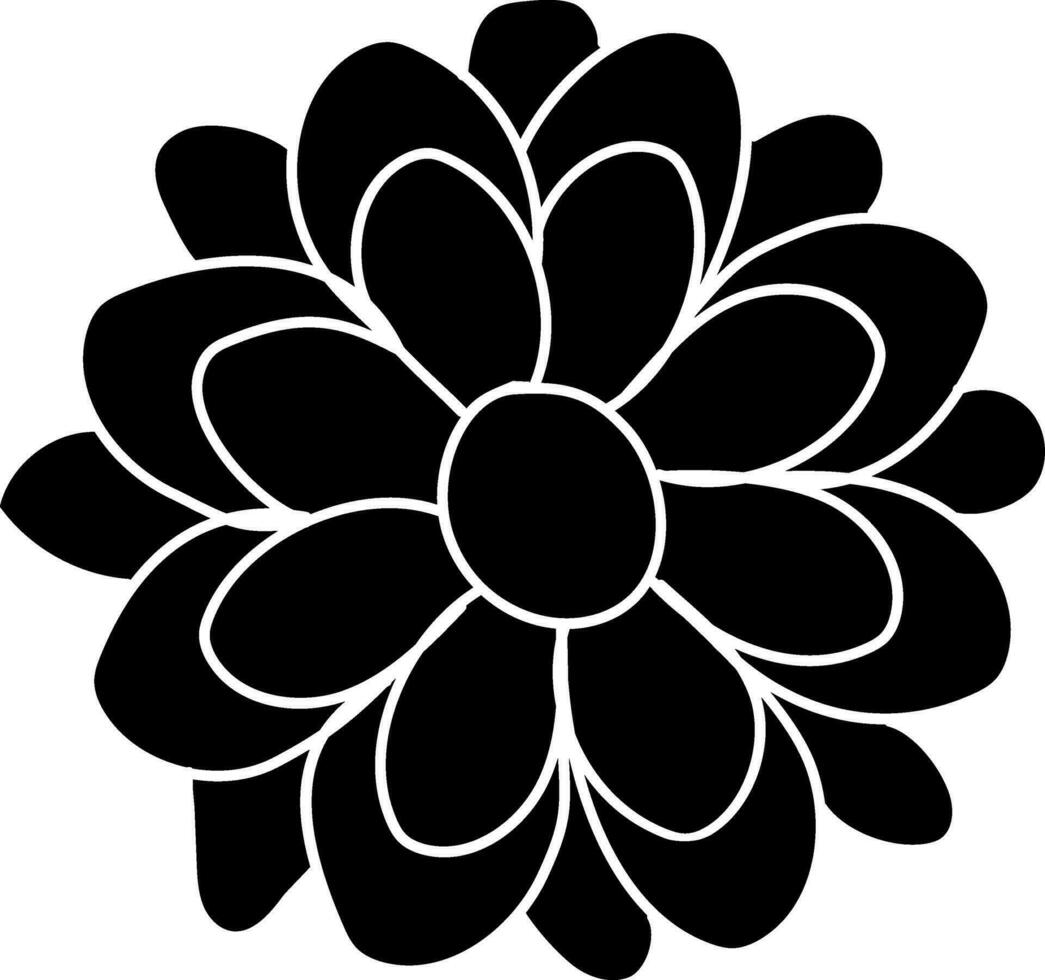 plano estilo ícone do flor. vetor