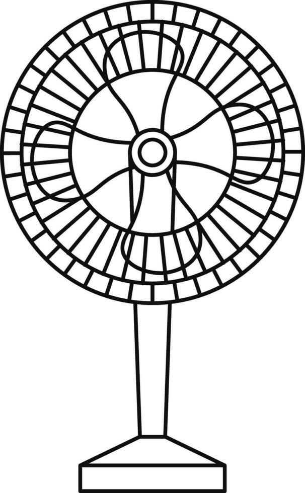 elétrico ventilador fez de Preto linha arte ilustração. vetor