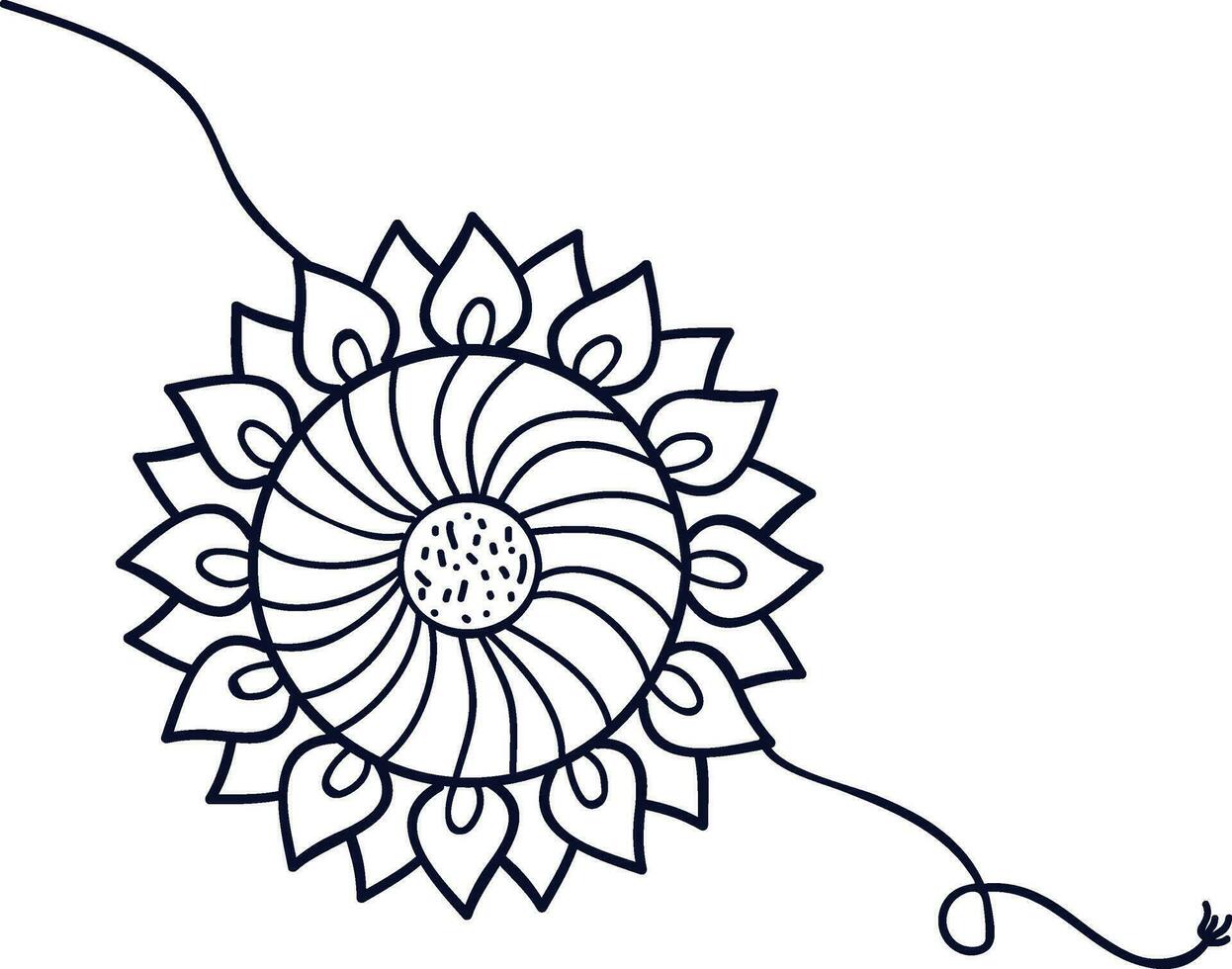 plano ilustração do uma rakhi. vetor