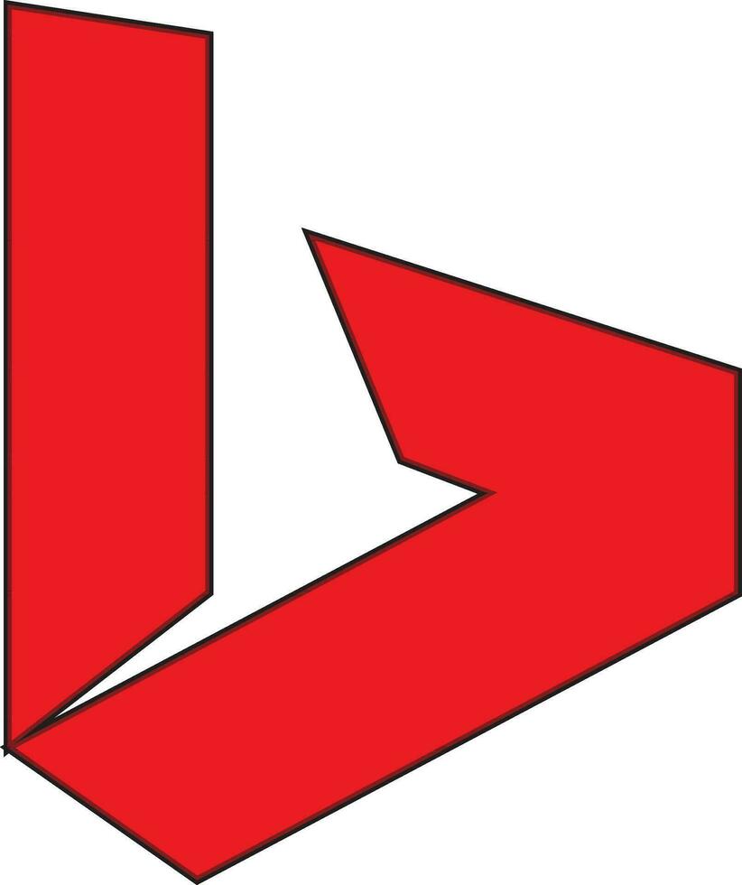 vermelho bing logotipo em branco fundo. vetor
