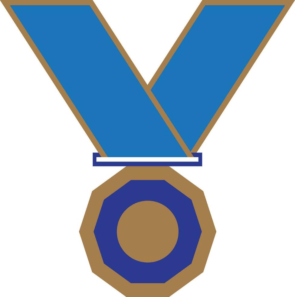 medalha ícone dentro plano estilo. vetor