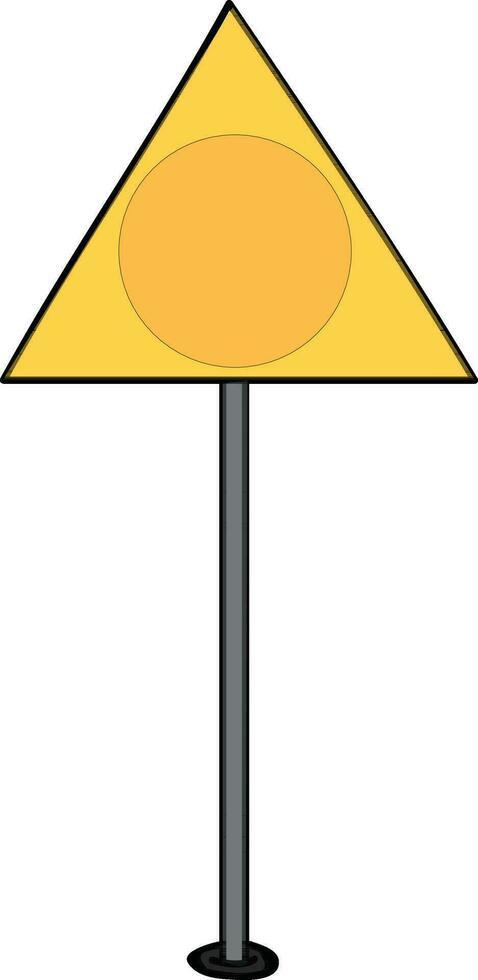 ilustração do estrada placa dentro triângulo forma. vetor