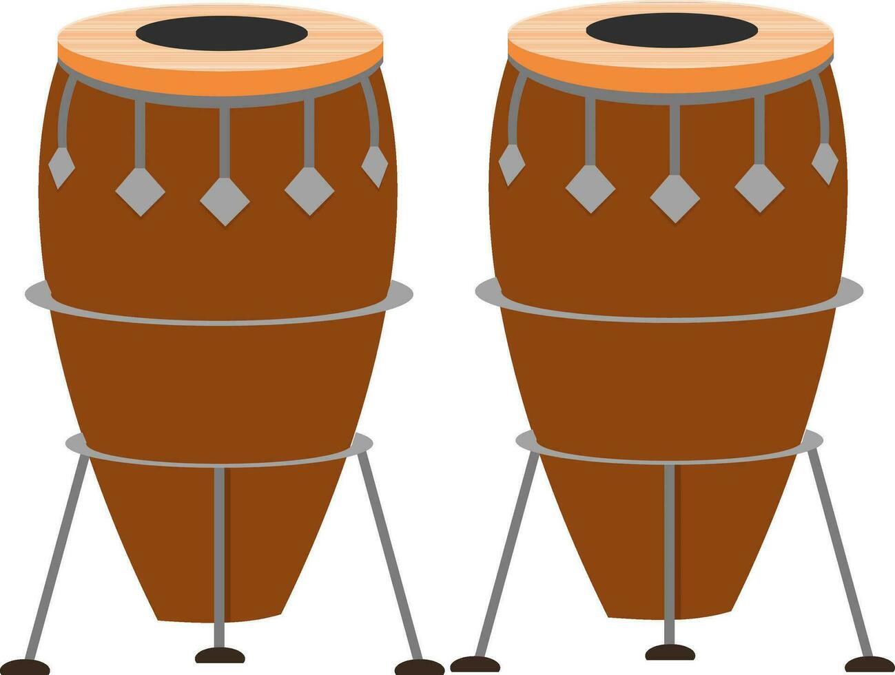 ilustração do Conga bateria. vetor