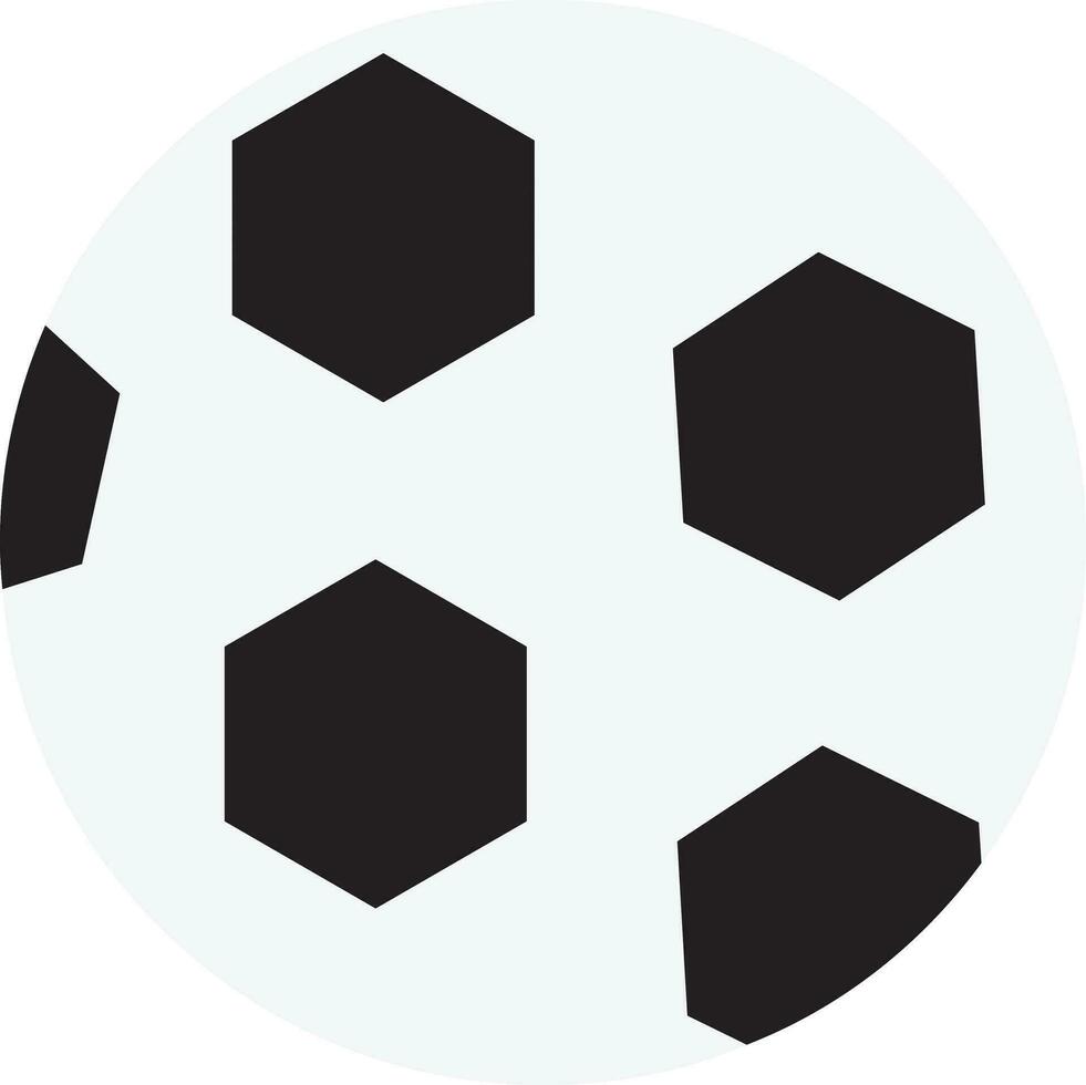 plano estilo futebol bola ou futebol ícone. vetor