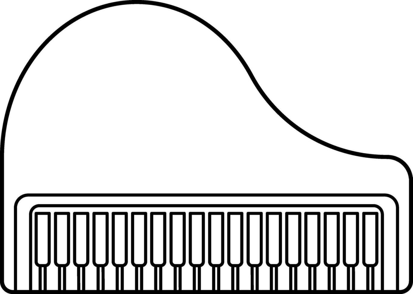 piano ícone para música conceito dentro AVC. vetor