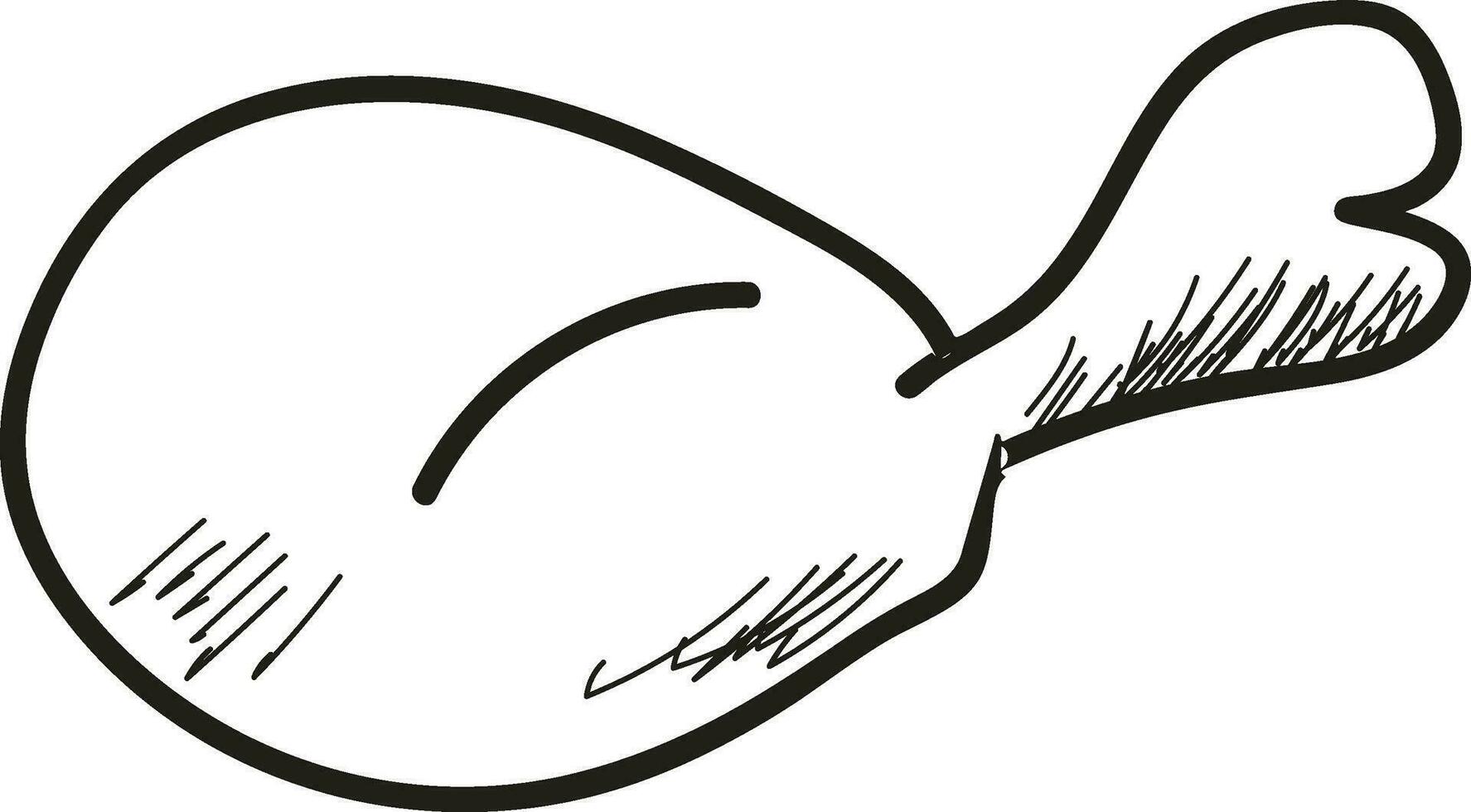 linha arte ilustração do rosted frango. vetor
