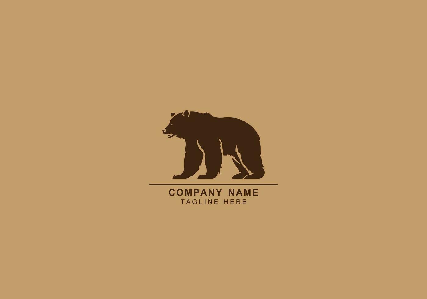 Urso logotipo vetor. vetor conceito ilustração para Projeto. Urso ícone silhueta. ilustração do urso, em pé dentro perfil