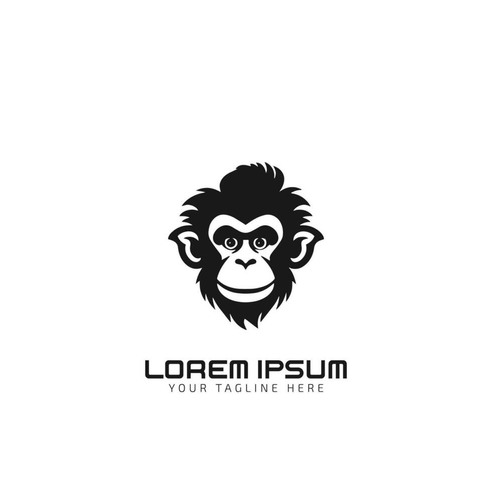 macaco cabeça logotipo Projeto modelo vetor ilustração