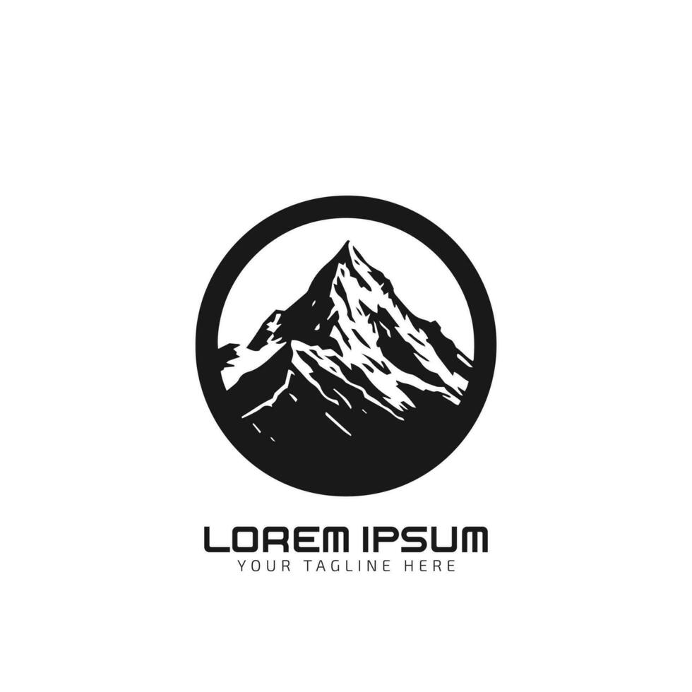 montanha logotipo isolado em branco fundo. ícone vetor ilustração