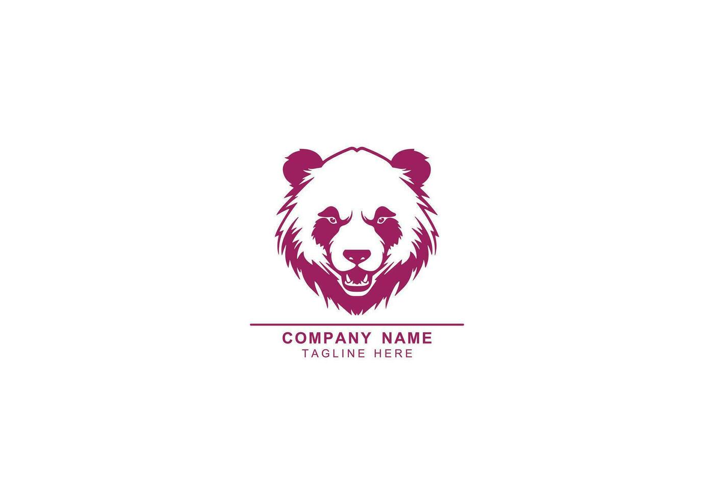 panda logotipo vetor ícone modelo Rosa panda