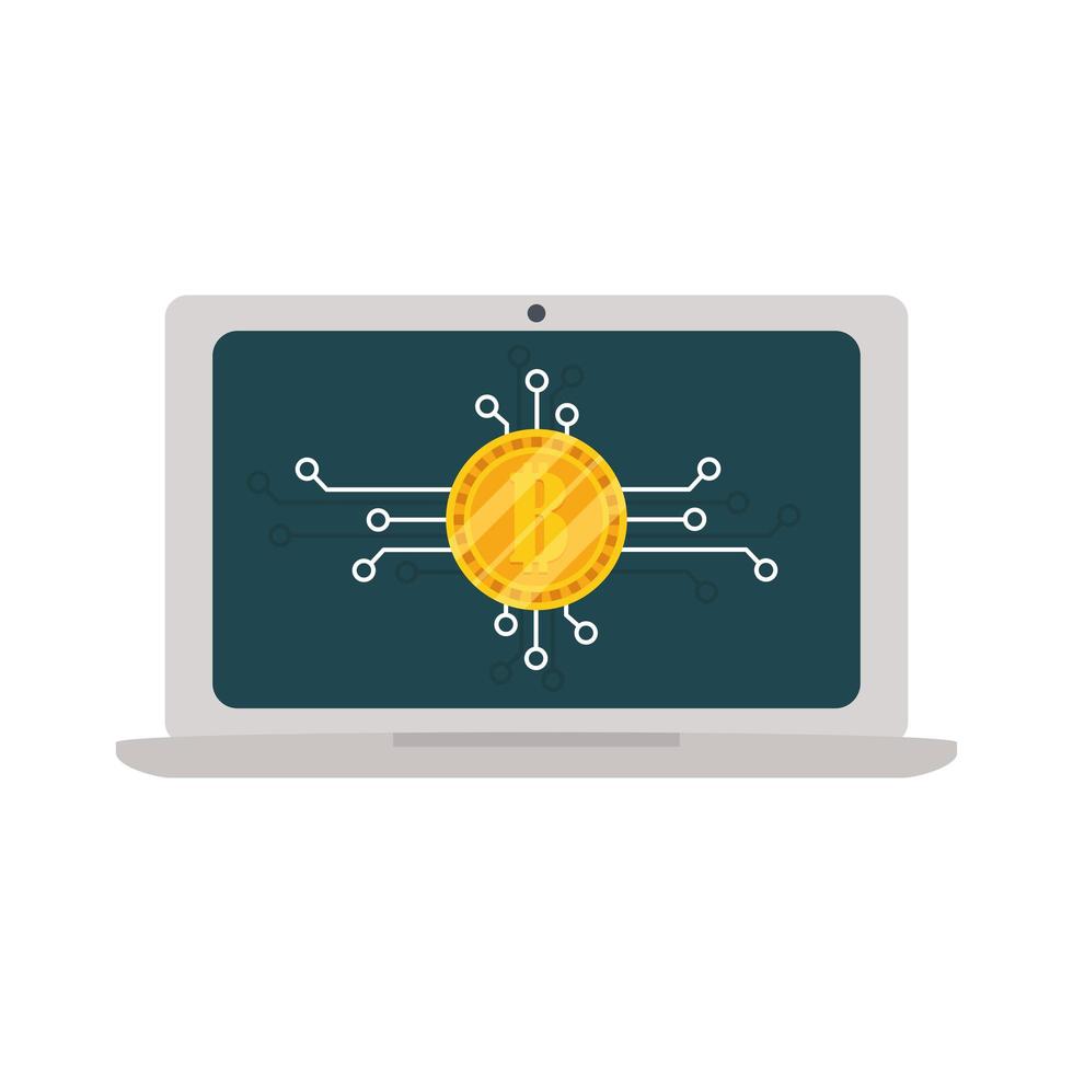 desenho de vetor bitcoin isolado