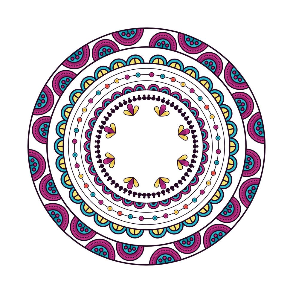 mandala do conceito boêmico e ornamento vetor