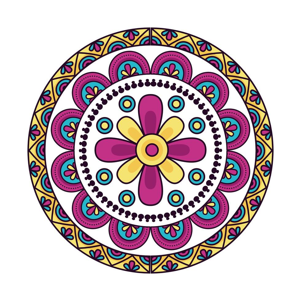 mandala do conceito boêmico e ornamento vetor