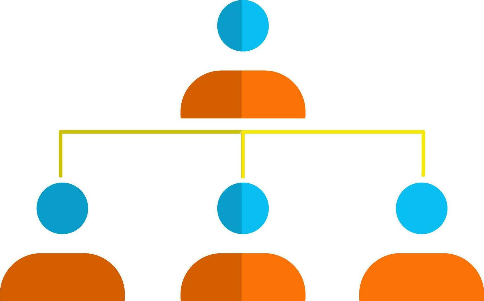 gestão grupo do pessoas dentro laranja e azul cor. vetor