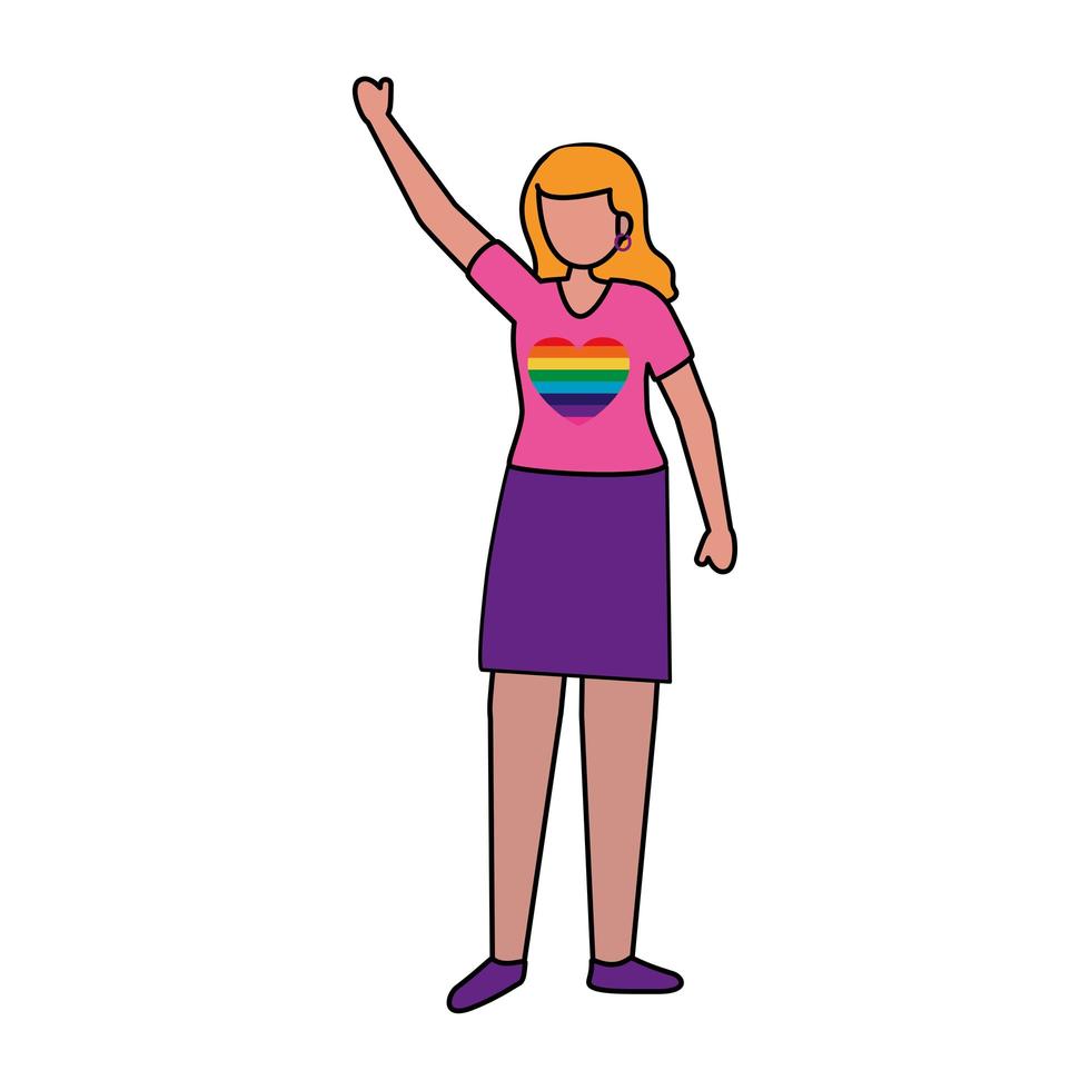 personagem de avatar lésbica protesto vetor