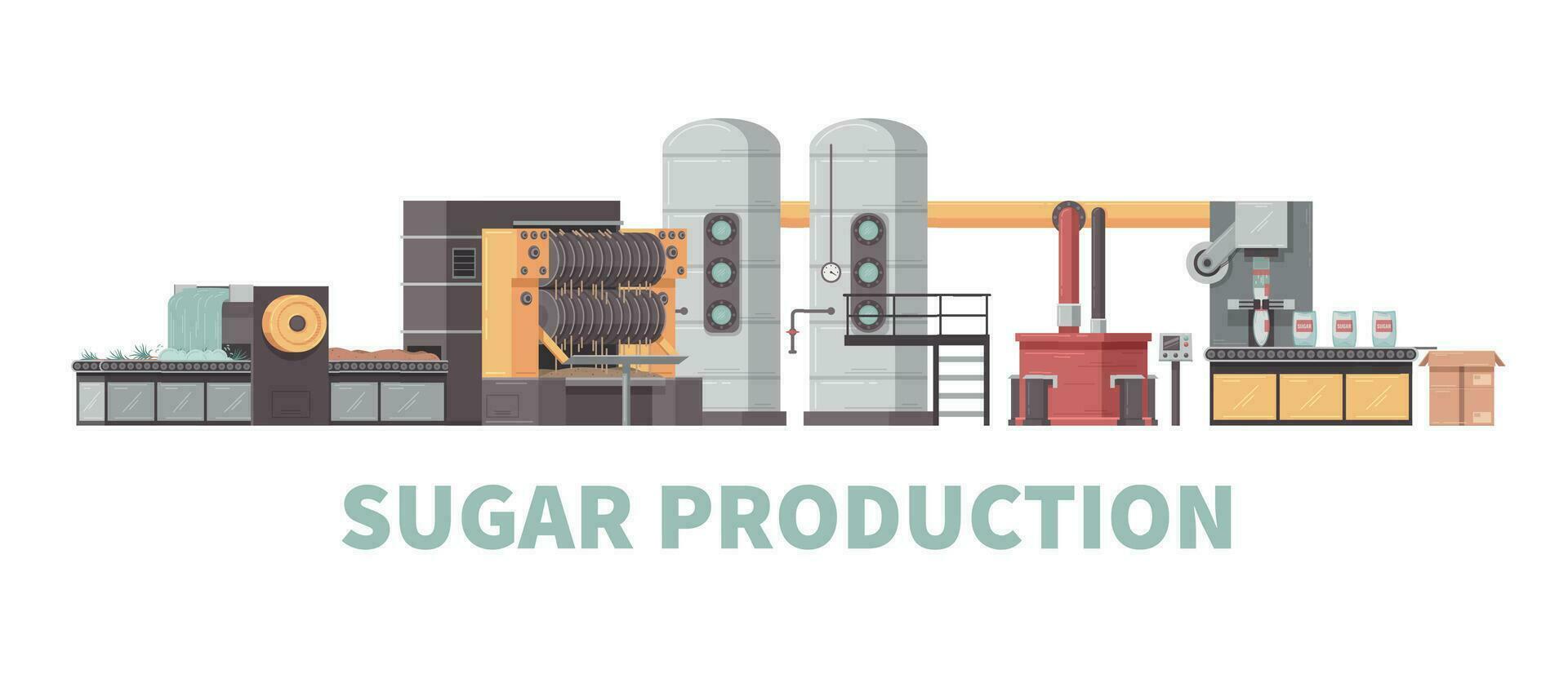 açúcar Produção ilustração vetor