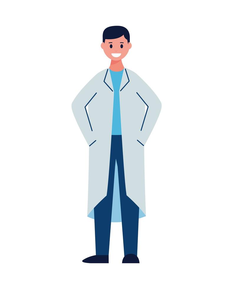 médico trabalhador avatar personagem estilo simples vetor