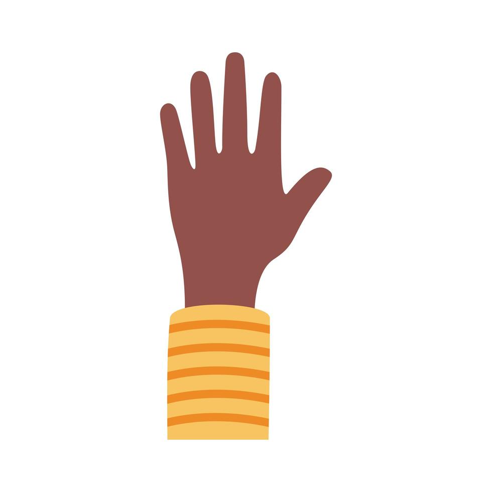 ícone de mão humana afro vetor