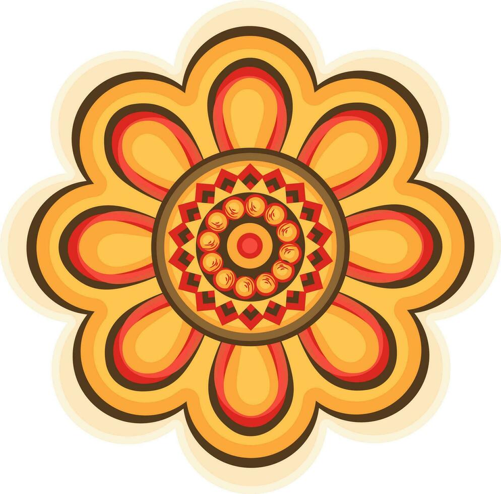 lindo design de mandala floral. vetor