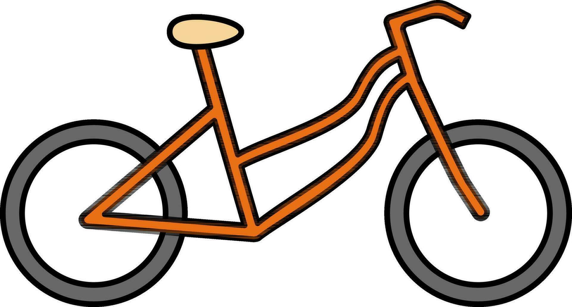 plano ilustração do bicicleta. vetor