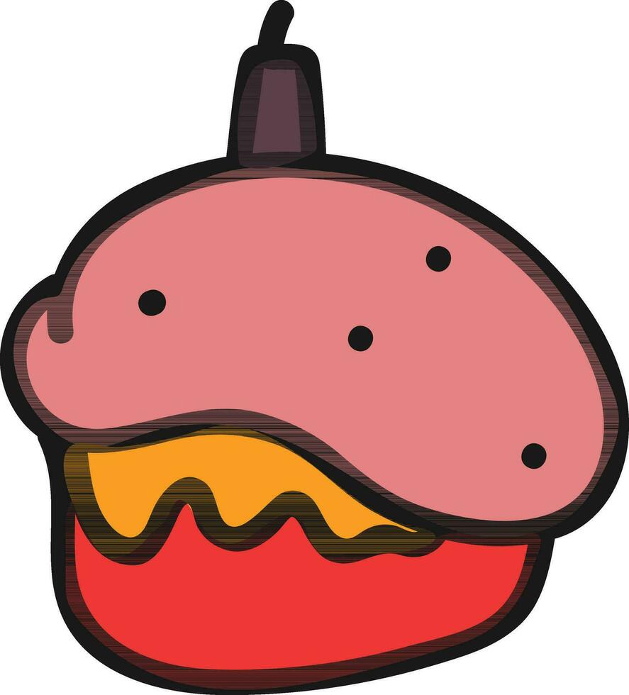 ilustração do uma hambúrguer. vetor