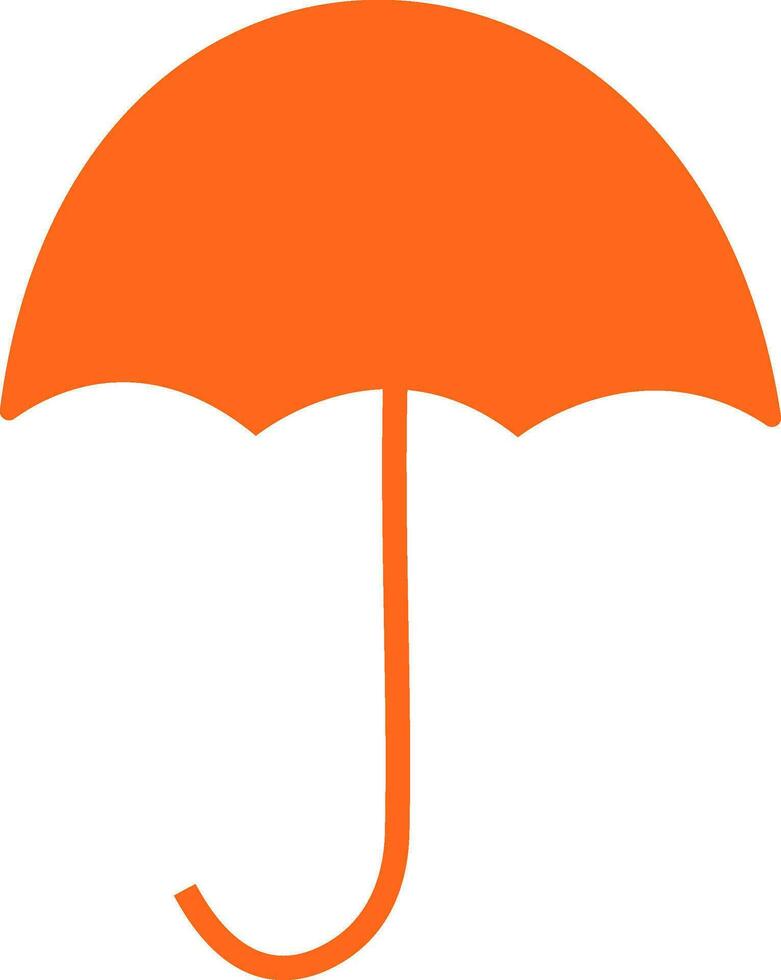 isolado aberto guarda-chuva dentro laranja cor. vetor