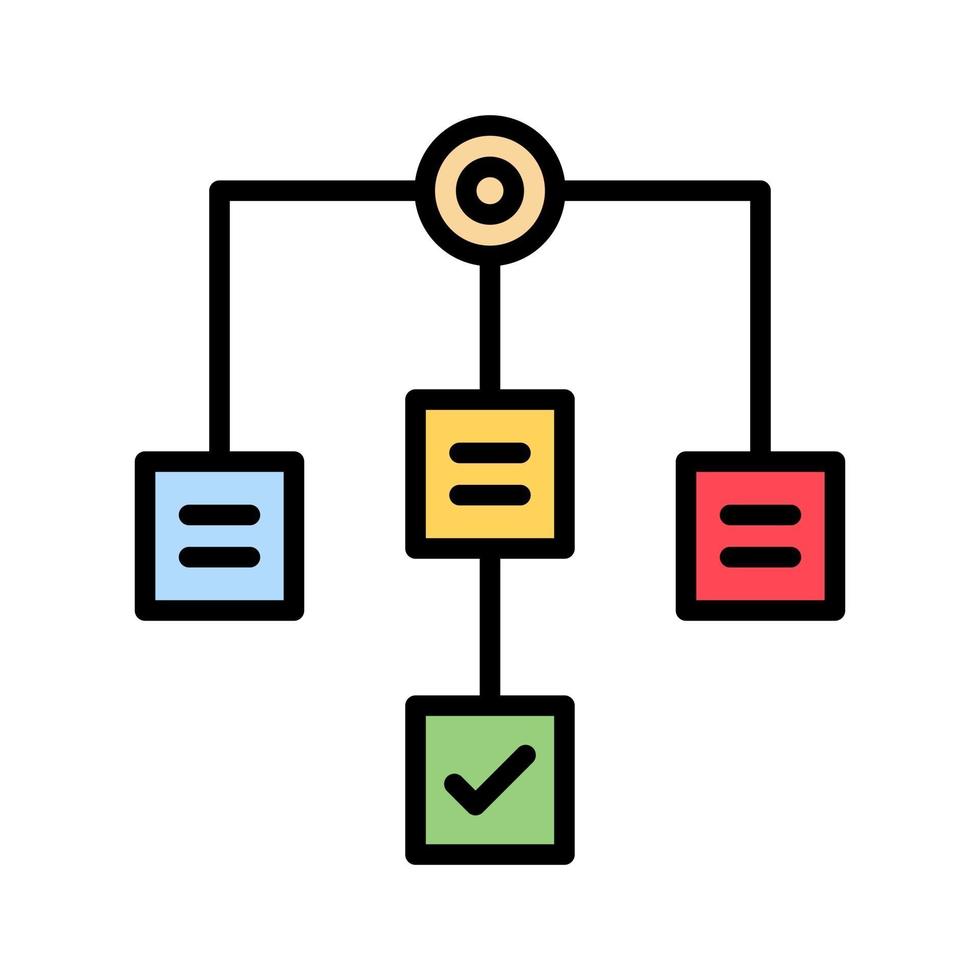 ícone de vetor de fluxo de trabalho
