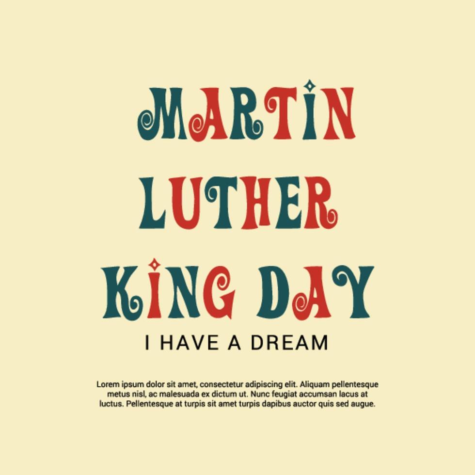 ilustração vetorial de um plano de fundo para o dia de Martin Luther King vetor