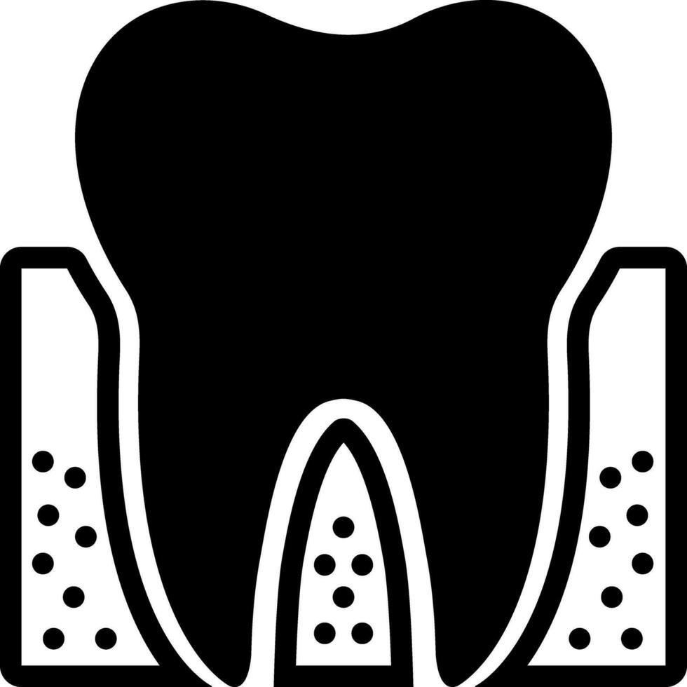 sólido ícone para periodontia vetor