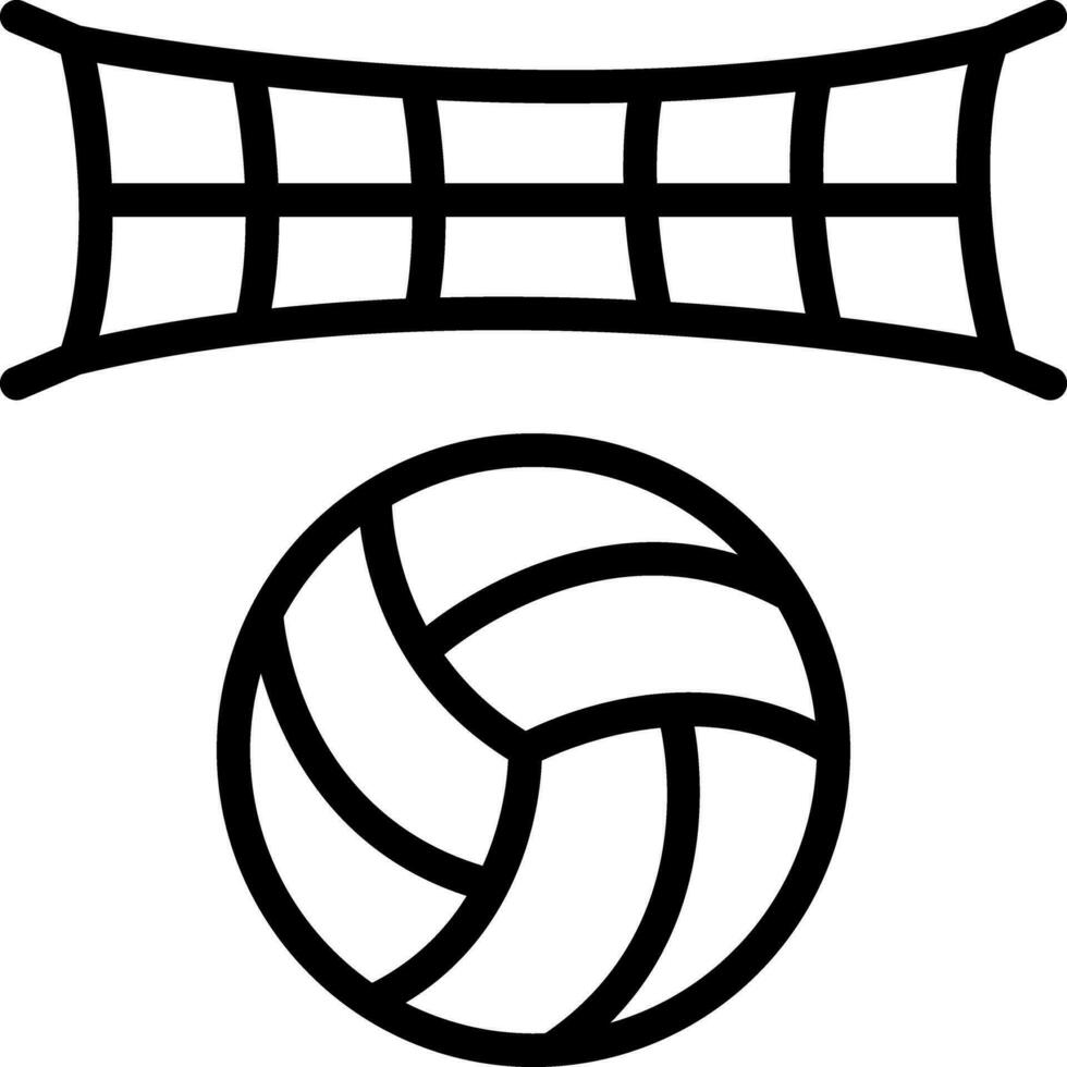 linha ícone para voleibol vetor