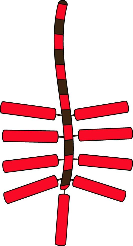 vermelho com acidente vascular encefálico esteira ícone para fogo de artifício conceito dentro isolado. vetor