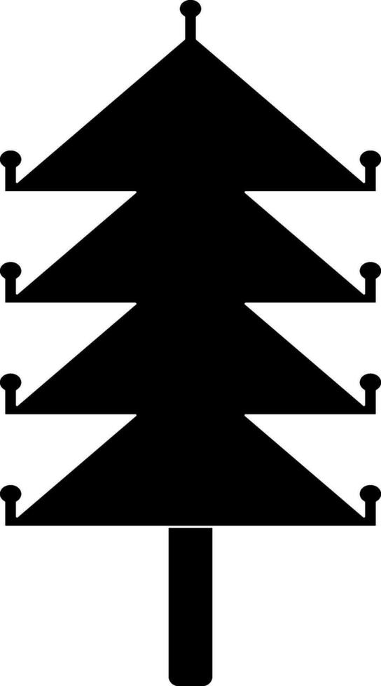 silhueta estilo do árvore ícone para Novo ano conceito. vetor