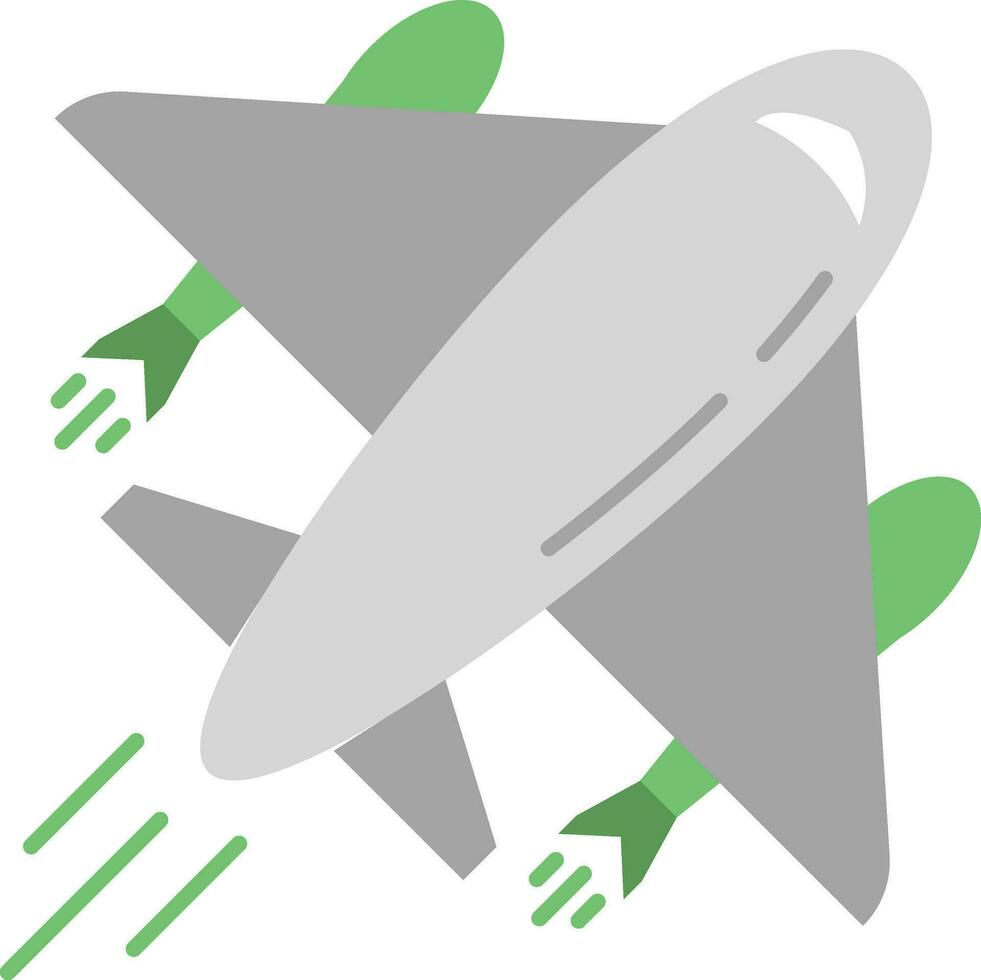 lutador avião ícone dentro cinzento e verde cor. vetor
