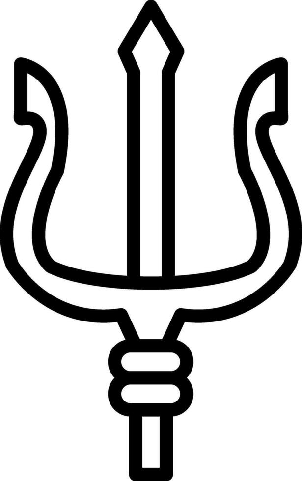 design de ícone de vetor de tridente