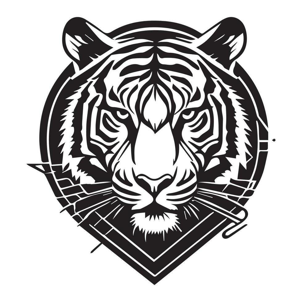 tigre vetor silhueta logotipo