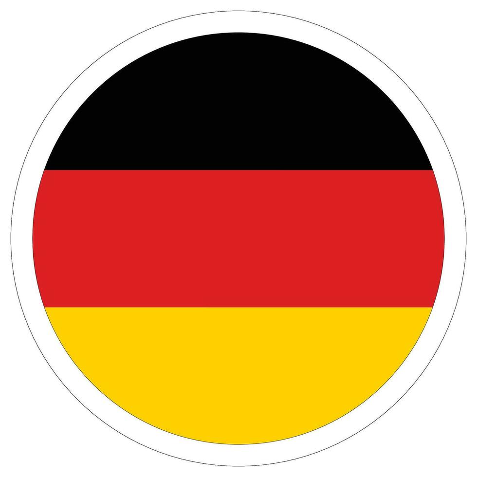 alemão bandeira dentro círculo. bandeira do Alemanha dentro volta círculo vetor