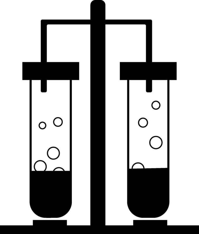 química pesquisa símbolo com teste tubos. vetor