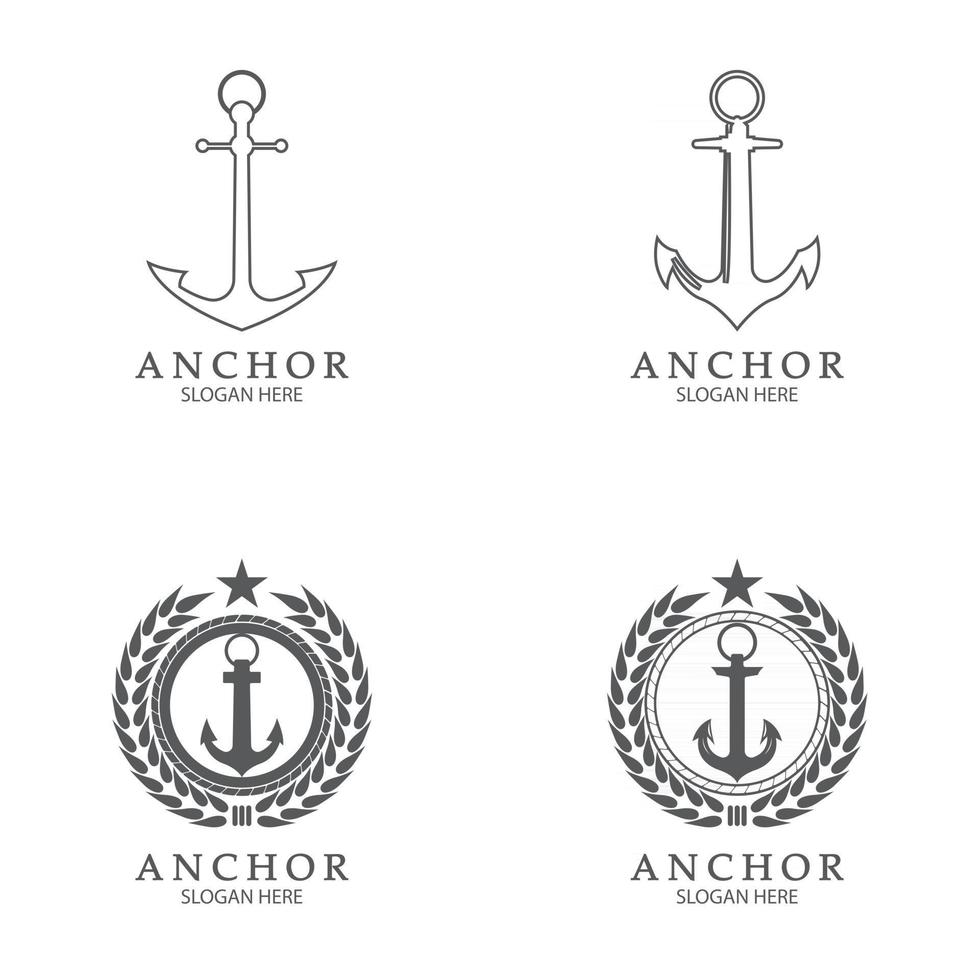 vetor de design de logotipo âncora