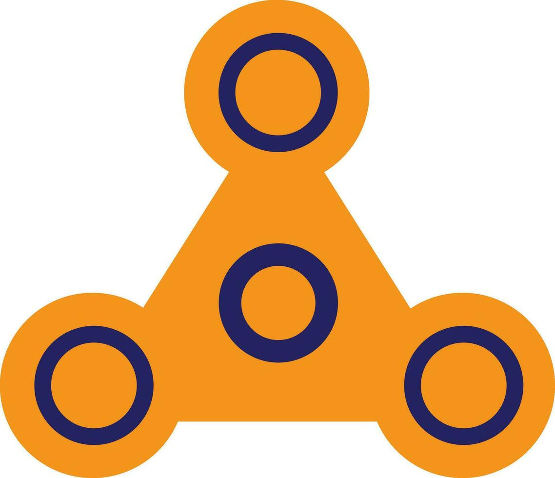 laranja cor do spinner ícone dentro ilustração. vetor