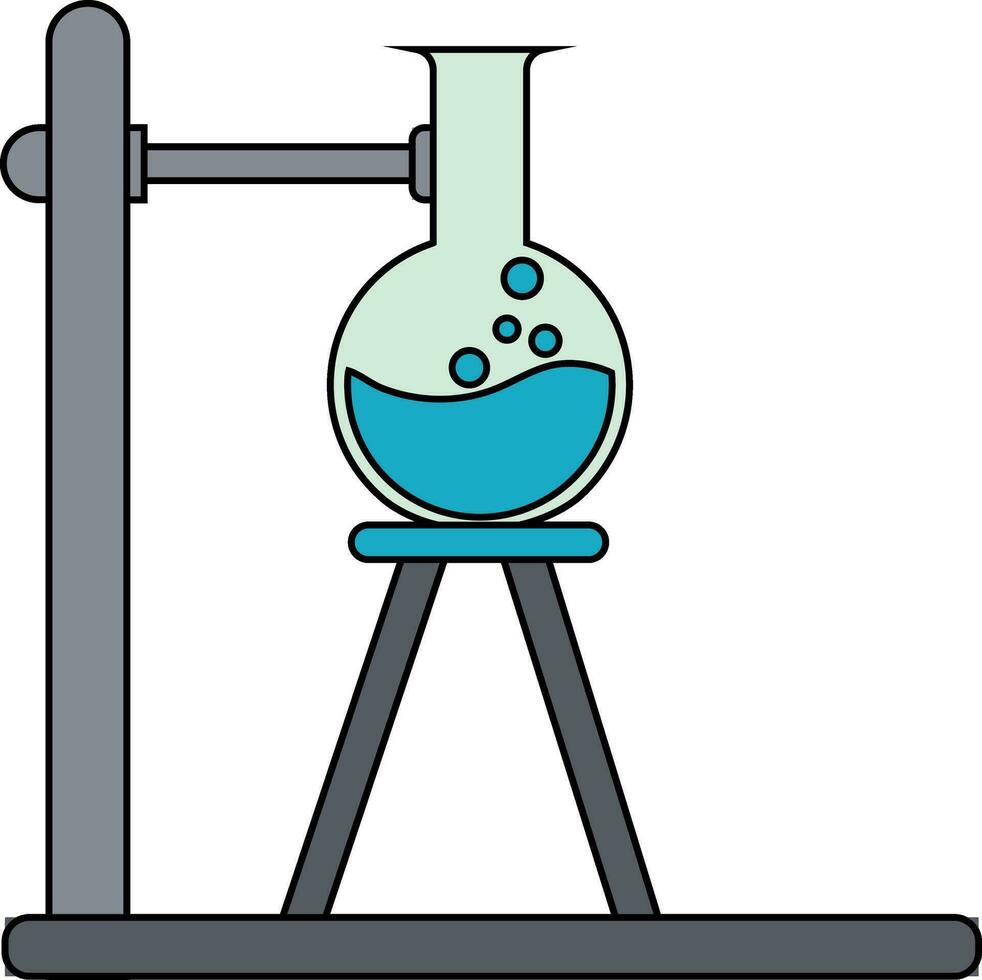 químico experimentar tubo dentro cinzento e azul cor. vetor